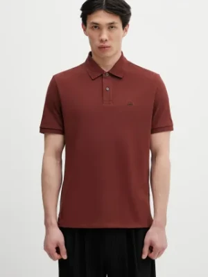 C.P. Company polo męski kolor pomarańczowy gładki 18CMPL065A005263W