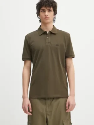 C.P. Company polo męski kolor zielony gładki 18CMPL065A005263W