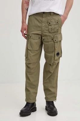 C.P. Company spodnie bawełniane Rip-Stop Loose Cargo kolor zielony proste 16CMPA174A006272G