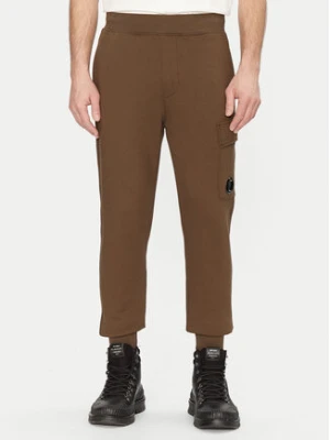 C.P. Company Spodnie dresowe 18CMSP017A005086W Zielony Regular Fit