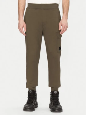 C.P. Company Spodnie dresowe 18CMSP017A005086W Zielony Regular Fit