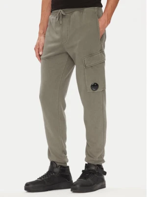 C.P. Company Spodnie dresowe 19CMSP720A006372R Zielony Regular Fit