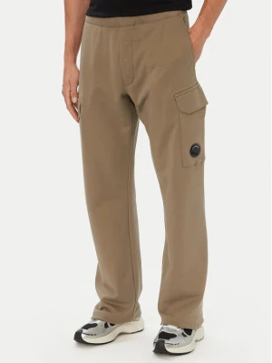 C.P. Company Spodnie dresowe 21CMSP030A005086W Beżowy Regular Fit