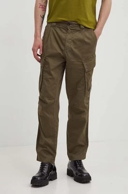 C.P. Company spodnie Stretch Sateen Loose Cargo męskie kolor zielony w fasonie cargo 16CMPA062A005694G