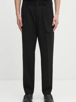 C.P. Company spodnie z dodatkiem wełny męskie kolor czarny w fasonie chinos 19CMPA267A110514A