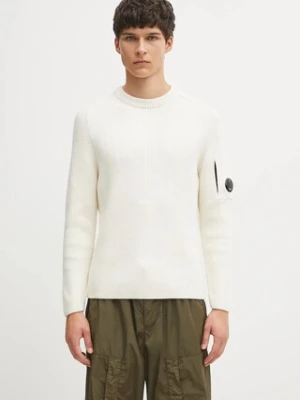C.P. Company sweter męski kolor beżowy ciepły 19CMKN015A006608A