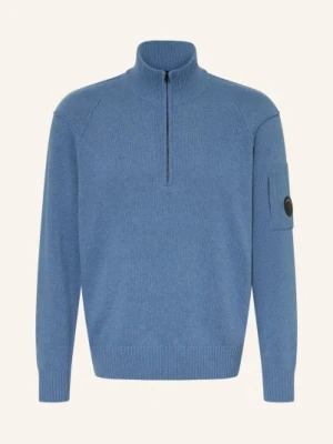 C.P. Company Sweter Typu Troyer blau JASNONIEBIESKI