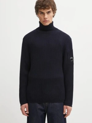 C.P. Company sweter z dodatkiem wełny męski kolor granatowy lekki z golferm 19CMKN220A006595A