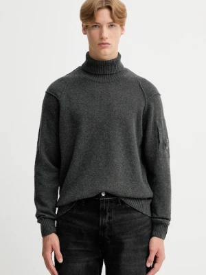 C.P. Company sweter z wełną męski kolor szary z golferm 19CMKN166A110149A