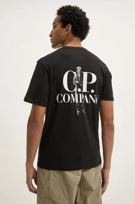 C.P. Company t-shirt bawełniany 30/1 Jersey Bold British Sailor męski kolor czarny z nadrukiem 17CMTS167A005100W