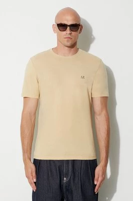 C.P. Company t-shirt bawełniany 30/1 JERSEY SMALL LOGO T-SHIRT kolor beżowy gładki 15CMTS046A005100W