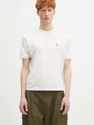 C.P. Company t-shirt bawełniany męski kolor biały gładki 18CMTS256A110302W