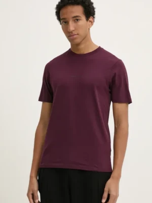 C.P. Company t-shirt bawełniany męski kolor bordowy gładki 17CMTS064A006586W