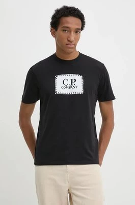 C.P. Company t-shirt bawełniany męski kolor czarny z nadrukiem 17CMTS029A005100W