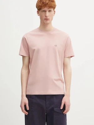 C.P. Company t-shirt bawełniany męski kolor różowy z nadrukiem 18CMTS030A005100W