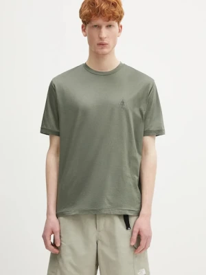 C.P. Company t-shirt bawełniany męski kolor zielony gładki 18CMTS256A110302W