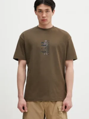 C.P. Company t-shirt bawełniany męski kolor zielony z nadrukiem 18CMTS177A005100W