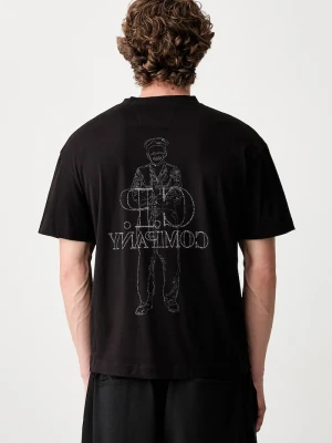 C.P. Company T-shirt męski bawełniany czarny