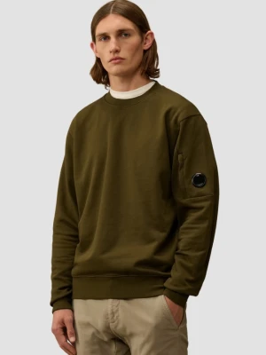 C.P. COMPANY Zielona męska bluza Crew Neck, Rozmiar M