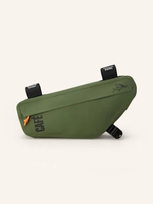 Café Du Cycliste Sakwa Rowerowa Frame Bag gruen CAFÉ DU CYCLISTE