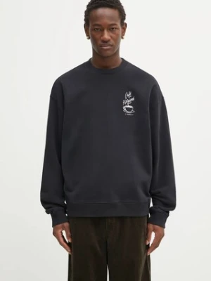 Café Kitsuné bluza bawełniana Coffee Cup Relaxed męska kolor czarny z aplikacją CKMU00302KM0330