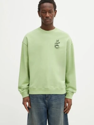 Café Kitsuné bluza bawełniana Coffee Cup Relaxed męska kolor zielony z aplikacją CKMU00302KM0330