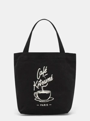 Café Kitsuné torba bawełniana Coffee Cup Mini Tote kolor czarny CKNU05107WW9001