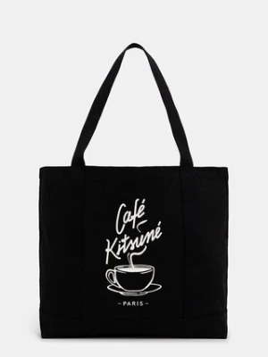 Café Kitsuné torba bawełniana Coffee Cup Tote kolor czarny CKMU05102WW9001