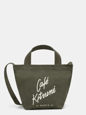 Café Kitsuné torebka bawełniana Mini Tote kolor zielony PU05106WW9001