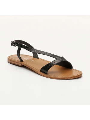 CALANK Skórzane sandały w kolorze czarnym rozmiar: 37