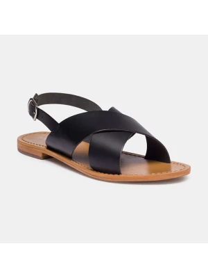 CALANK Skórzane sandały w kolorze czarnym rozmiar: 39