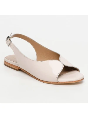 CALANK Skórzane sandały w kolorze jasnoróżowym rozmiar: 40