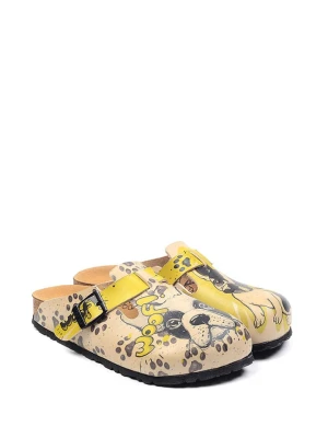 Calceo Chodaki w kolorze beżowym ze wzorem rozmiar: 40