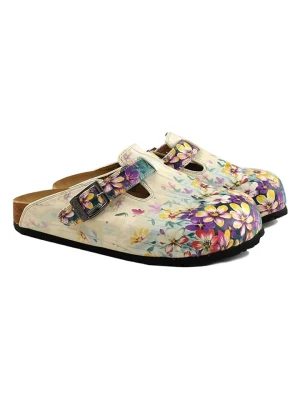 Calceo Chodaki w kolorze beżowym ze wzorem rozmiar: 41