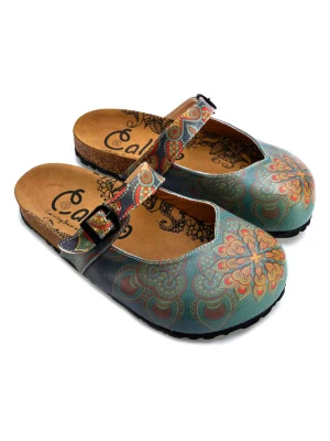 Calceo Chodaki w kolorze błękitnym ze wzorem rozmiar: 38