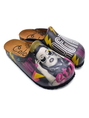 Calceo Chodaki w kolorze czarnym ze wzorem rozmiar: 35