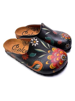 Calceo Chodaki w kolorze czarnym ze wzorem rozmiar: 39