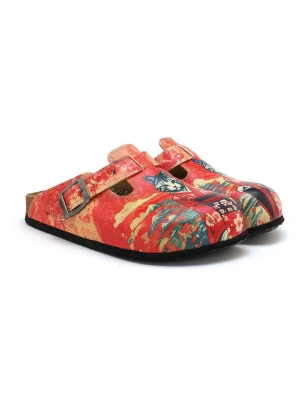 Calceo Chodaki w kolorze czerwonym ze wzorem rozmiar: 39