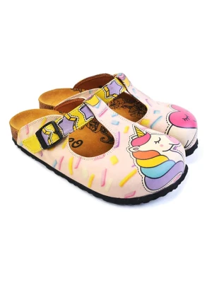 Calceo Chodaki w kolorze jasnoróżowym ze wzorem rozmiar: 42