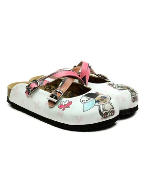 Calceo Chodaki w kolorze kremowym ze wzorem rozmiar: 39