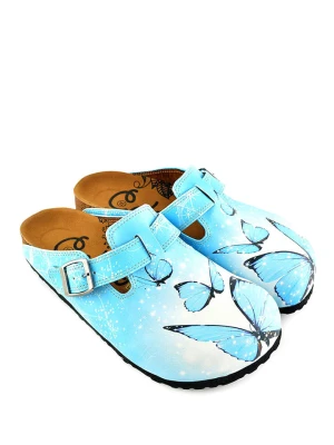 Calceo Chodaki w kolorze miętowym ze wzorem rozmiar: 41