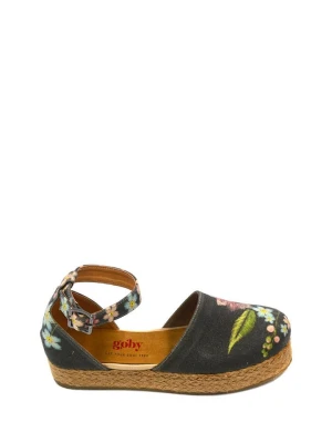 Calceo Espadryle w kolorze czarnym ze wzorem rozmiar: 41