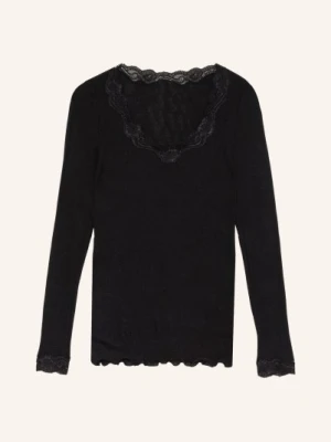 Calida Koszulka Z Długim Rękawem Richesse Lace Z Dodatkiem Jedwabiu schwarz