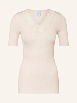 Calida T-Shirt Silky Wool Joy Z Wełny Merino, Z Dodatkiem Jedwabiu rosa