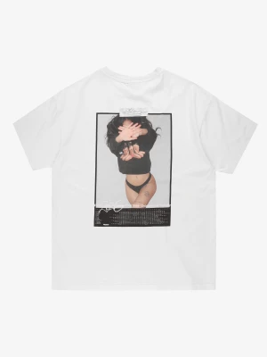 Callendar t-shirt oversize bawełniany męski biały Klasyk