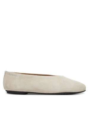 Calvin Klein Baleriny Ballerina Round Hw Sue HW0HW02565 Beżowy