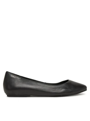 Calvin Klein Baleriny Flat Mary Jane - Lth HW0HW02341 Czarny