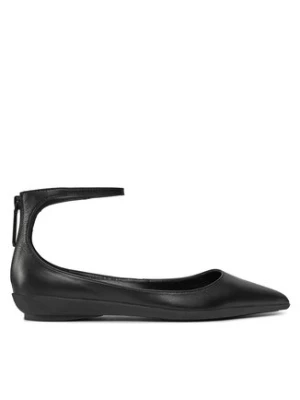 Calvin Klein Baleriny Wrapped Ankle Strap Ballerina HW0HW01840 Czarny