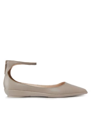 Calvin Klein Baleriny Wrapped Ankle Strap Ballerina HW0HW01840 Szary