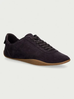Calvin Klein BALLET SNEAKER LACEUP LTH-SUE sneakersy damskie zamszowe brązowy